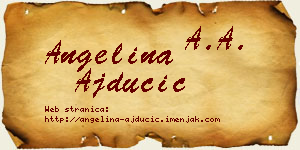 Angelina Ajdučić vizit kartica